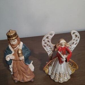 Bundle Two Vintage Ceramic Christmas Natitivy Figurines.